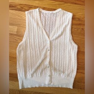 Vintage knit cream vest